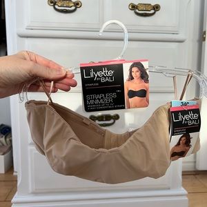 3/$20 NWT Lilyette by Bali Strapless Bra Shapewear 34C